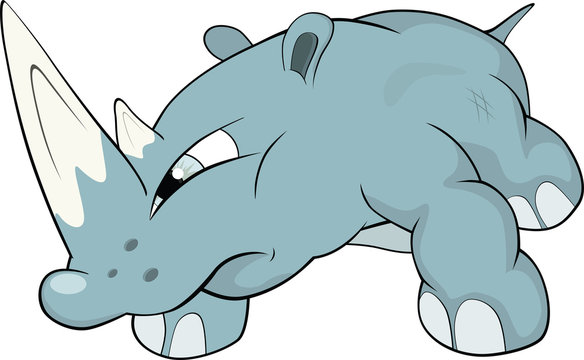 Rhinoceros .Cartoon