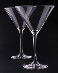 silhoutte de verre sur fond noir