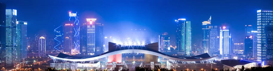 Foto op Plexiglas nachtscène van Shenzhen City © chungking