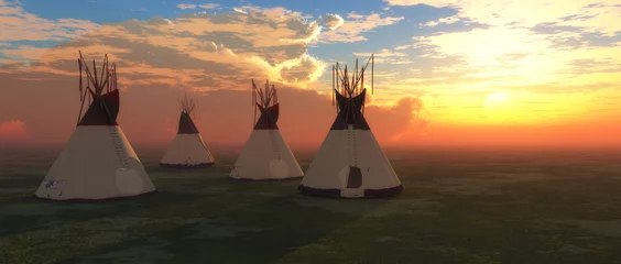 Indiaanse tipi& 39 s © George Bailey