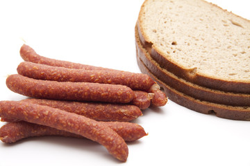 Mettwurst mit Brot