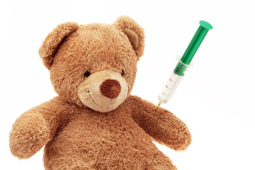 Teddybär mit Injektion