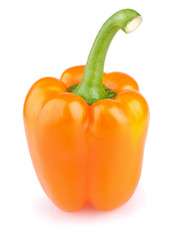 Orange pepper isolated on white