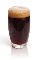 Glass of kvass with froth