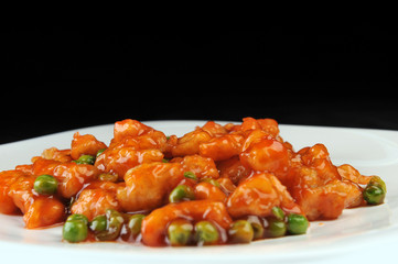 chicken with red sauce