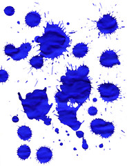 Splashes isolated  on a paper