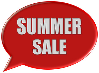 Sprechblase rot rund SUMMER SALE