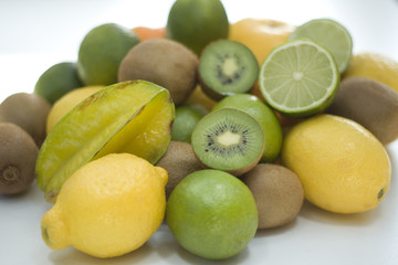 Obst Orange Limette Zitrone