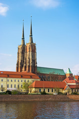 Obraz premium Tum island in Wroclaw, Poland