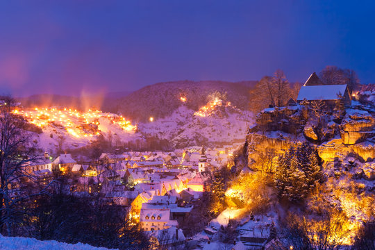Lichterfest in Pottenstein, Bayern