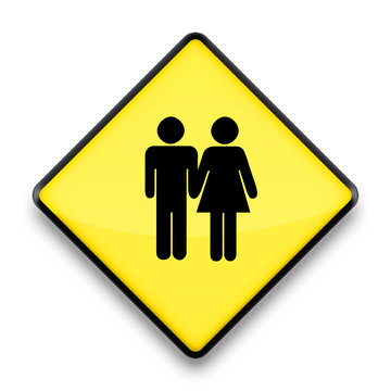 warning sign - couple