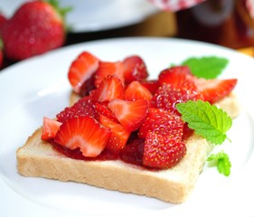 Erdbeeren zum Frühstück