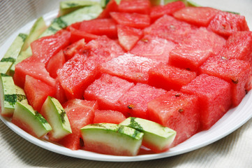 image of watermelon on plate