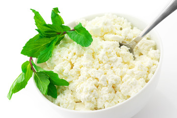 Cottage cheese with garnish