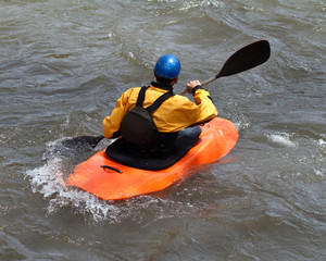 man in kayak