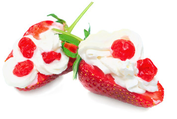 strawberry with cream