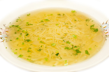 chicken noodle soup - broth