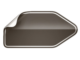 Black hamous sticker or label