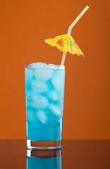 Blue hawaiian cold cocktail