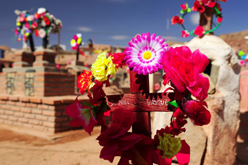 Fete des morts en argentine: tombes fleuri