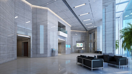 rendering hall in the hotel