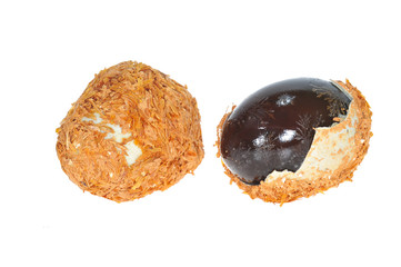 Century Egg  Isolated On White Background