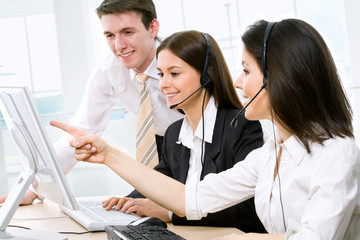 Obraz premium Telephone operators