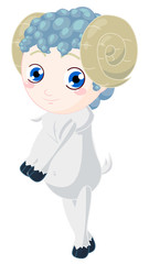 zodiacal Aries. Clipping path included.