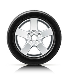 Obraz premium car wheel vector illustration
