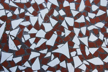 Fototapeta na wymiar mosaic patchwork of ceramics tiles