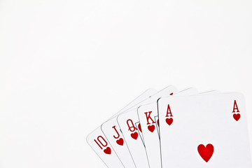 Scala reale su fondo bianco