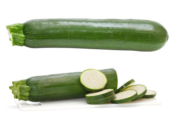 zucchini isolated on a white background