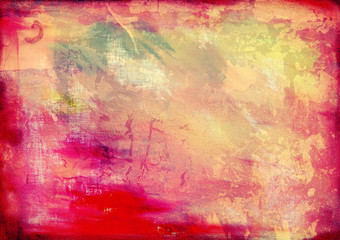 Watercolor collage, nice background or texture for your projects