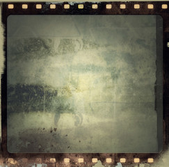 Grunge film frame with space for your text or image.