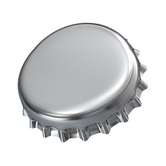 Metallic bottle cap - 3d render