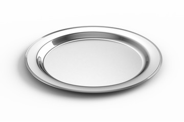 Empty silver plate