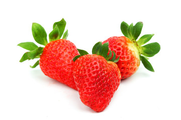 strawberry pile isolated