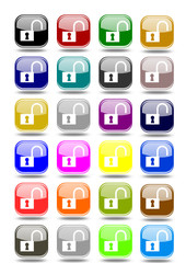 Set unlock buttons various colors