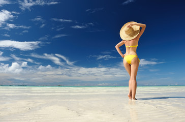 Fototapeta premium Girl on a beach