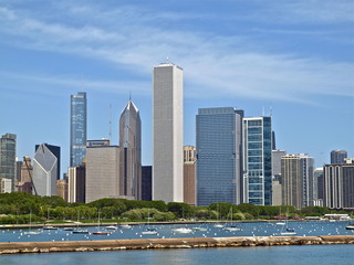 Fototapeta na wymiar Chicago view from Lake Michigan