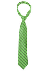 checked grass green tie