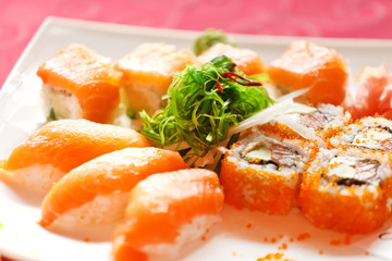 sushi on the table