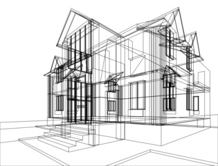 Abstract sketch of house