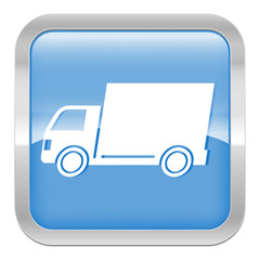 pictogramme camion série carré bleu