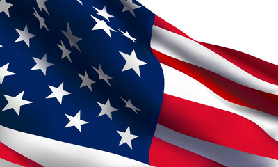 USA flag wave vector