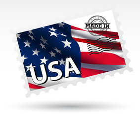Stamp MADE IN USA vector