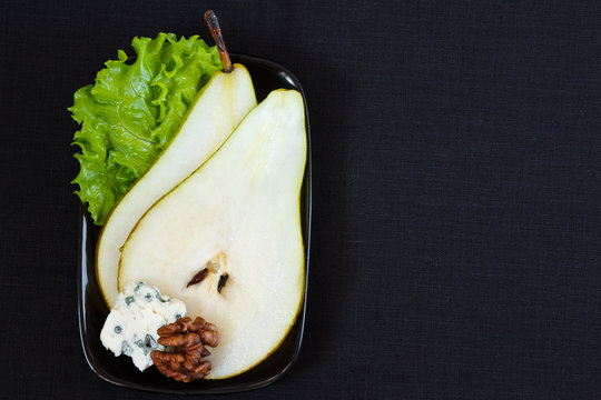 Pear with blue cheese.