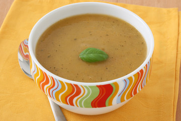 Vegetable soup with basil