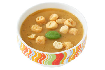 vegetable soup in a bowl