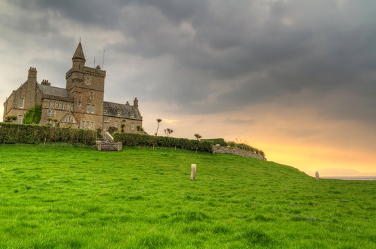 Classiebawn Castle on Mullaghmore Head at sunset - Co. Sligo